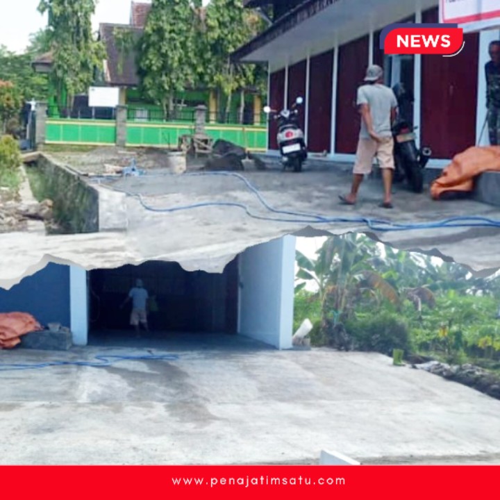 Dukung Program Strategis Nasional, Pemdes Pohgajih Selorejo Blitar Bangun Plat Rabat Beton dan Drainase